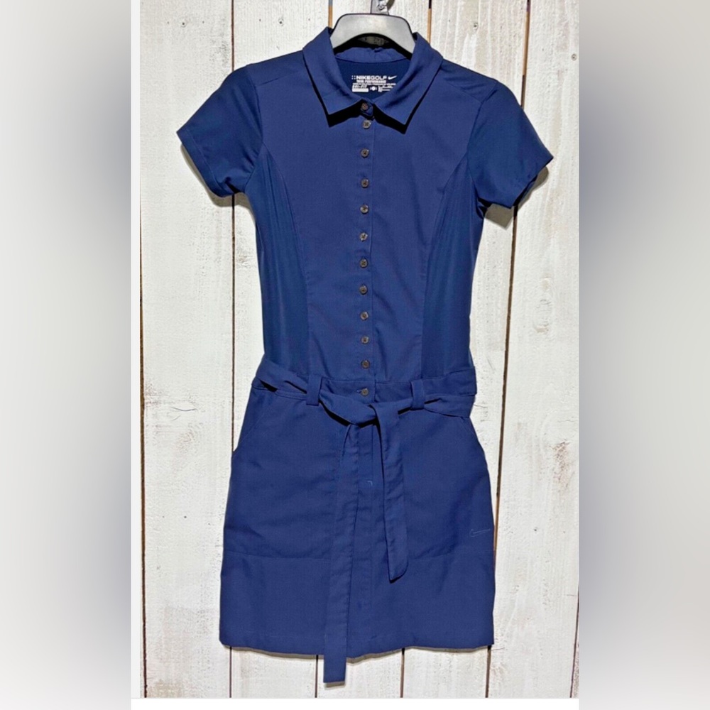 Nike Navy Button-Up Mini Dress